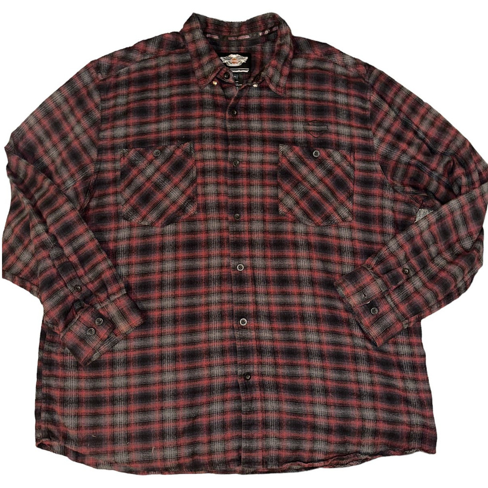 Harley-Davidson® Men's Plaid Flannel Long Sleeve Woven Shirt